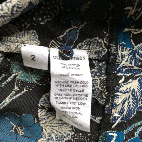 Ulla Johnson Blouse Blue Floral Terese 2 EUC - Picture 8 of 8